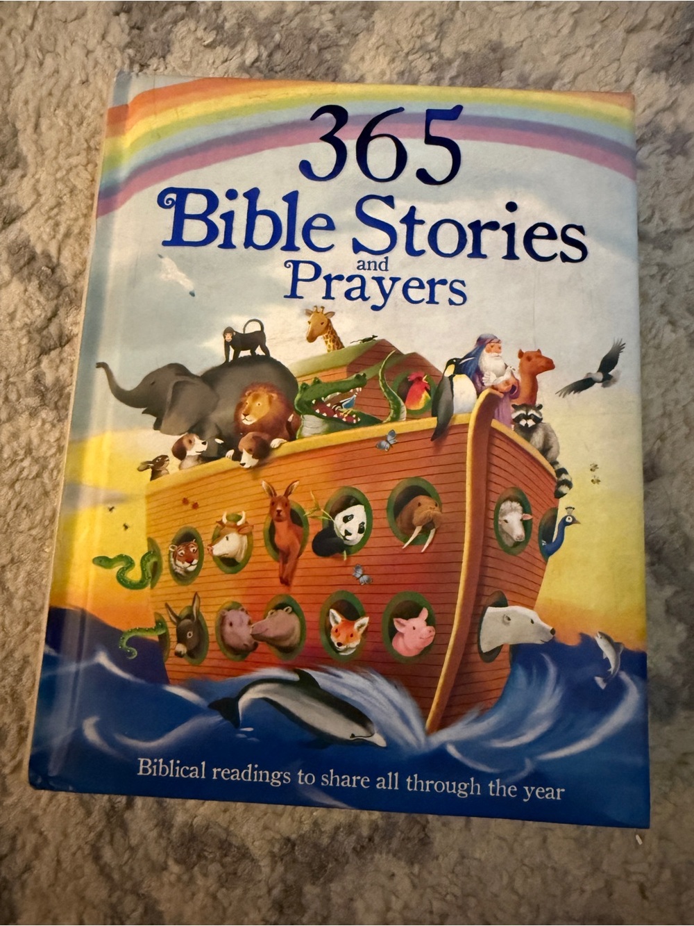365 Bible Stories and Prayers - Blue Illustrated Kids Book